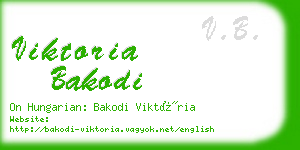 viktoria bakodi business card